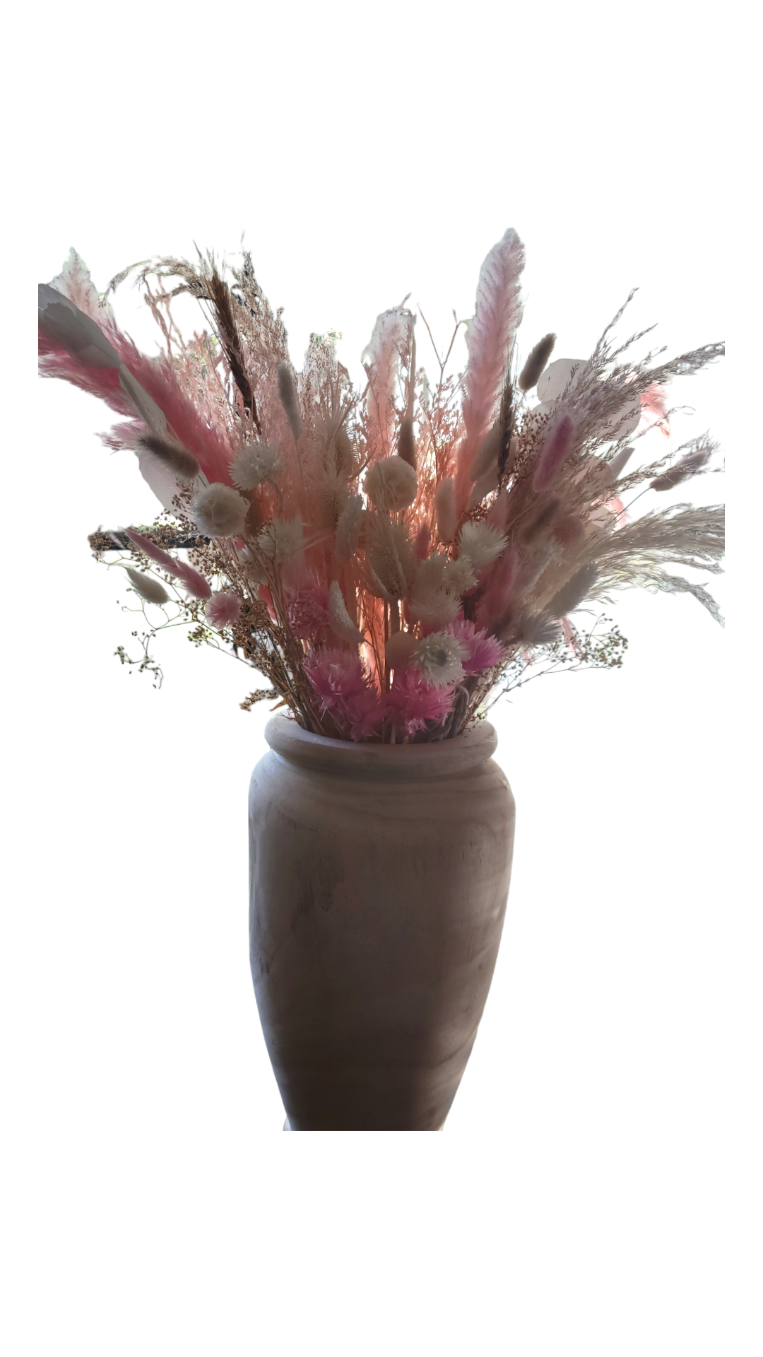 Xoxo blushing bouquet with vase-Pampas B