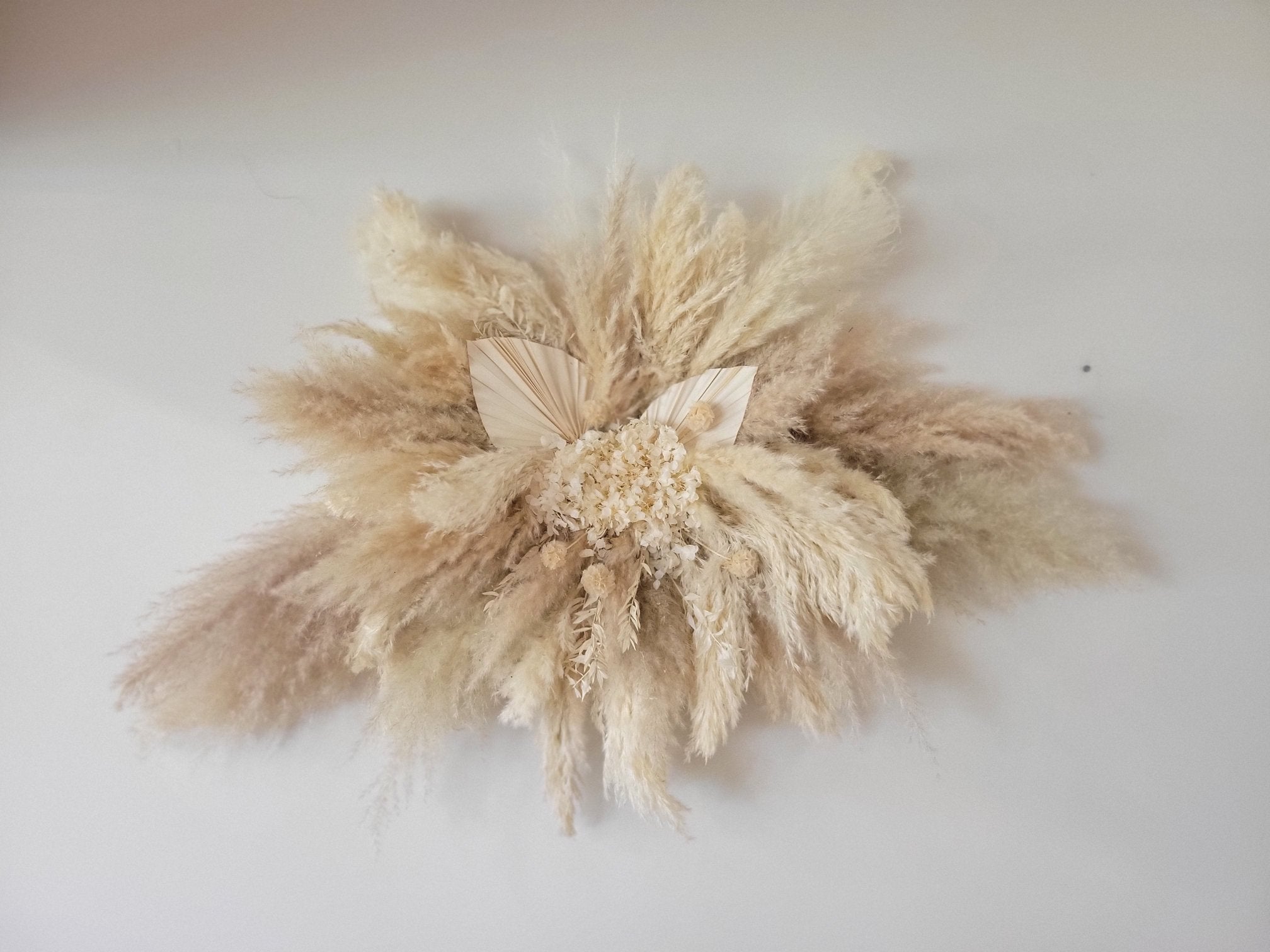 Dried Neutral boho wall arrangement-Wall Arrangement-Pampas B