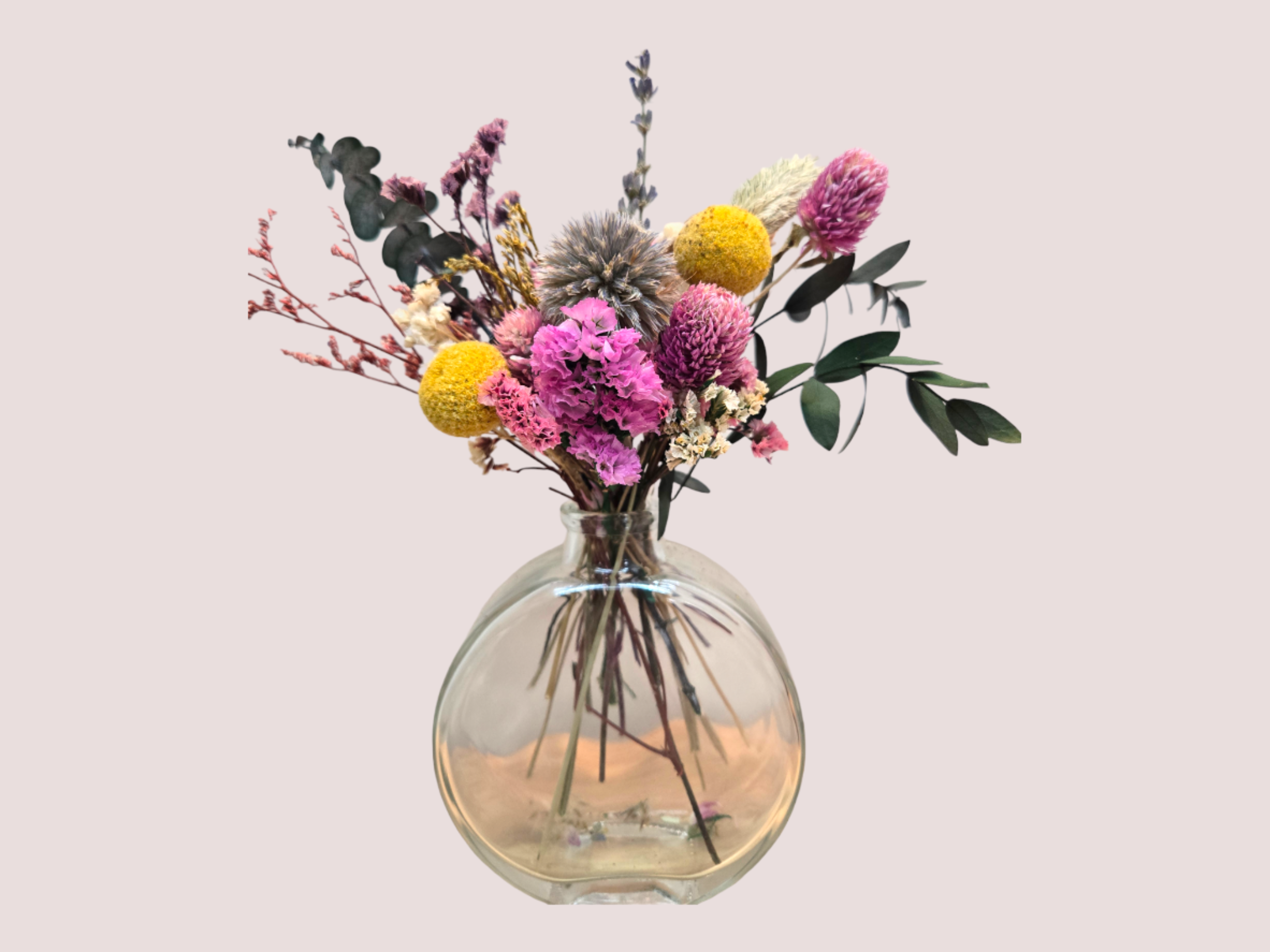 Wildflower greenery mini with vase-mini-Pampas B