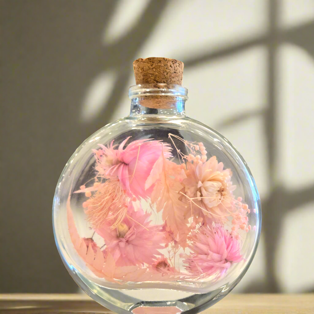 Bottled blush arrangement-Bottled floral-Pampas B