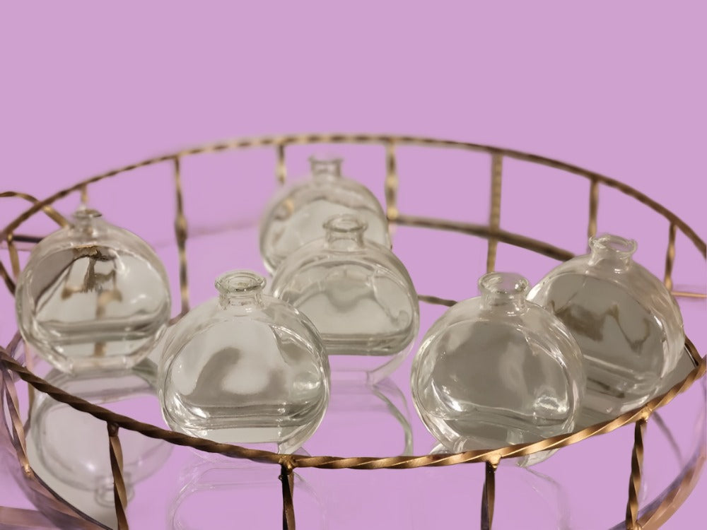 Circle Mini Glass Vases (6)-Vases-Pampas B